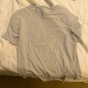 Lululemon mens fundamental t shirt heathered white/gray Large